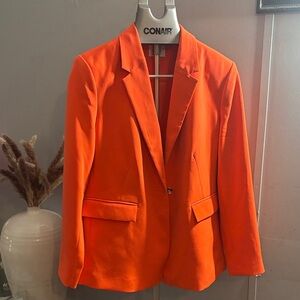 Vibrant Orange Women's Suit Jacket
